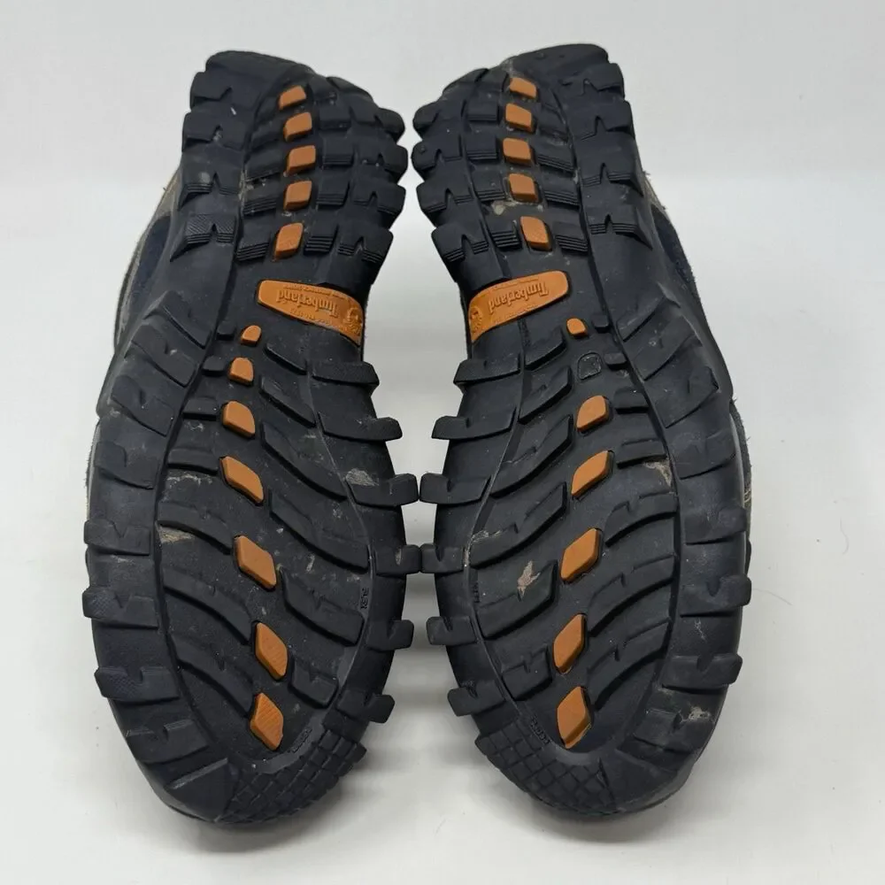 Timberland Pro Mudsill Steel Toe Work Shoes Mens 7.5 Blue Gray Suede Lace Up